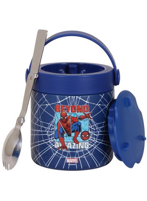 Marvel Beyond Amazing Spider - Man Stainless Steel Insulated Food Jar - Blue(350Ml)