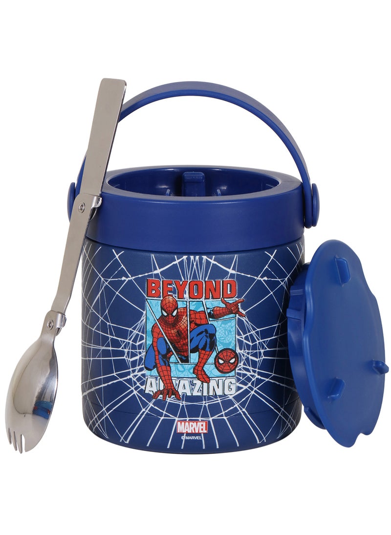 Eazy Kids Marvel Beyond Amazing Spider - Man Stainless Steel Insulated Food Jar - Blue(350Ml)  - Image 1