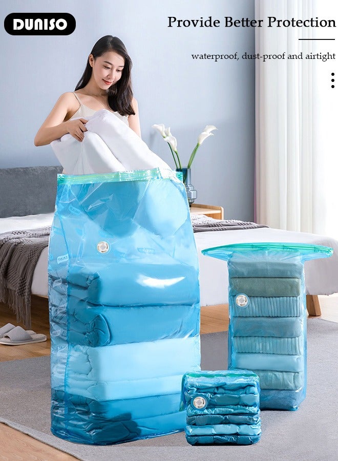 DUNISO Vacuum Storage Bags-5 Compression Bags No Pump or Pump Needed Reusable Compression Bags 80*l00*38 cm Jumbo cube Space Saver Home Packing Organizers for Packing, Clothes, Comforters, Blankets  - Image 2
