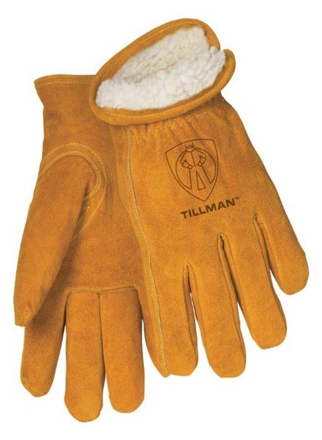 Tillman 1450 Split Cowhide Pile Lined Winter Gloves Large, Brown - Image 2