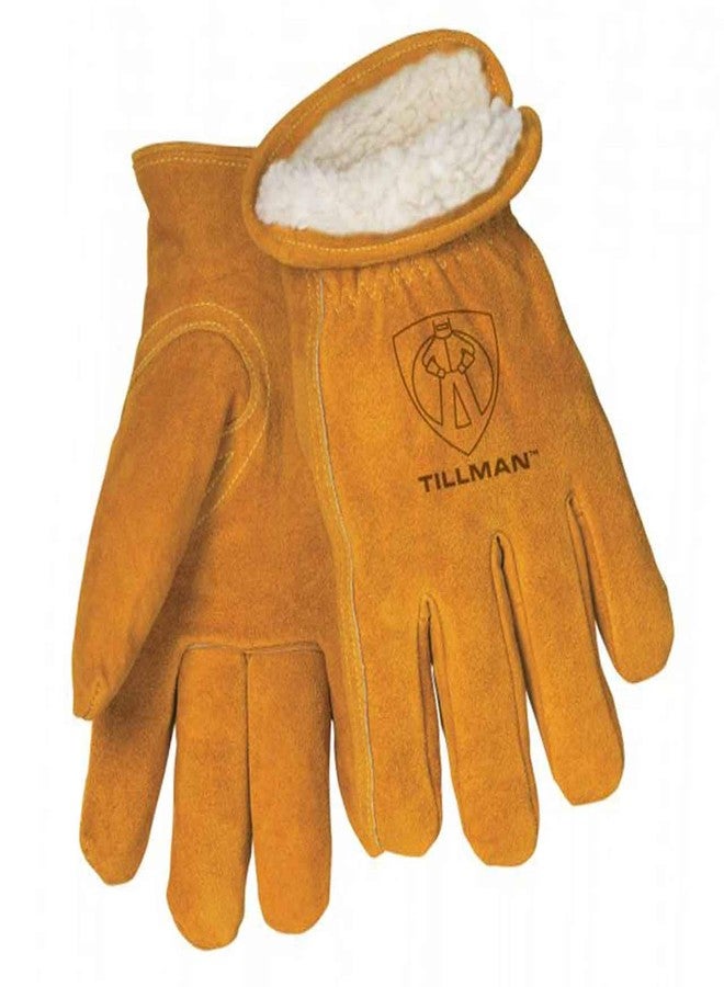 Tillman 1450 Split Cowhide Pile Lined Winter Gloves Large, Brown - Image 1