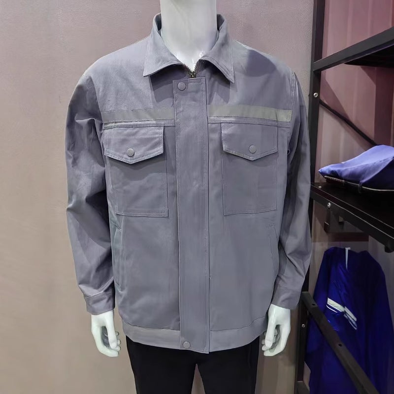 Pure Cotton Work Clothes Suit Labor Protection Reflective Strip Polyester Cotton Dirt-Resistant Tooling Polyester Work Clothes Wear-Resistant For Men And Women - Image 5