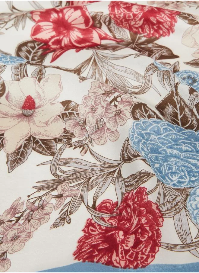 ستايلي Styli Floral Print Square Scarf