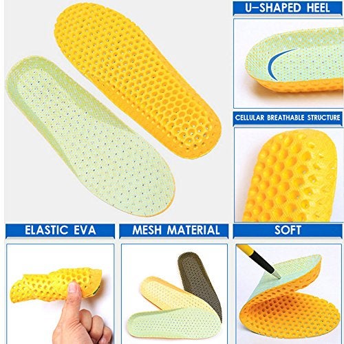 XINIFOOT 3 Pairs Comfortable Breathable Insoles - Comfort Cushioned for Running Walking Hiking, Replacement Comfort Inserts Shoes Pad for Men (US8-11) - Image 3