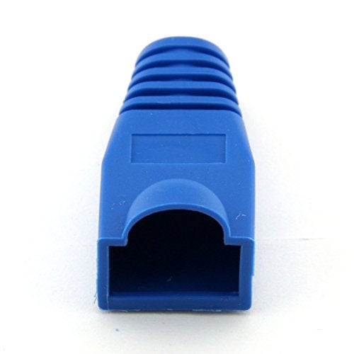 YXQ 100 Pcs Cat5E CAT6 RJ45 Ethernet Network Cable Strain Relief Boots Cable Connector Plug Cover (Blue) - Image 3