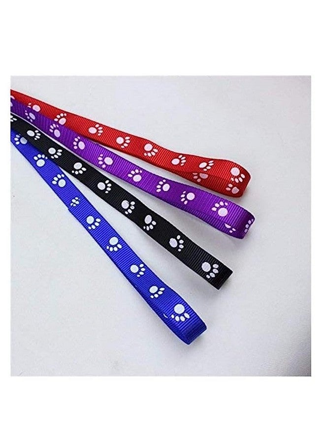 Pet 5 Mm Paw Print Nylon Puppy Harness & Leash Set For Small & Medium Dogs (Color May Vary) - Pack Of 1 - Image 3