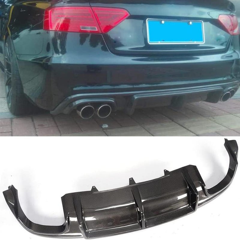 QASULER Carbon Fiber Rear Bumper Diffuser for A5/S5 Coupe - Image 5