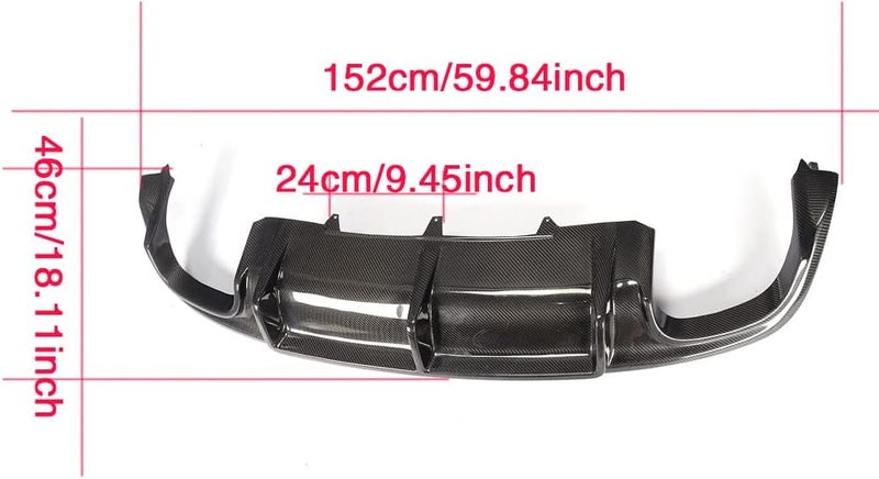 QASULER Carbon Fiber Rear Bumper Diffuser for A5/S5 Coupe - Image 2