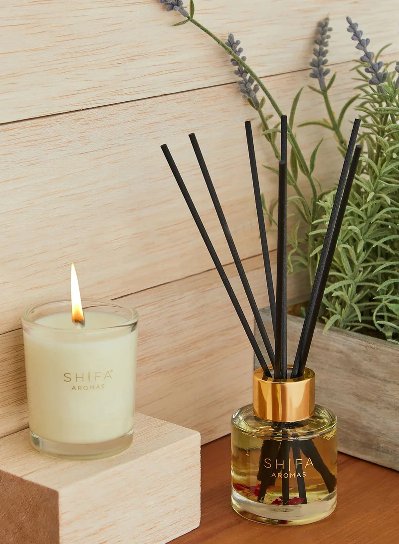 Shifa Aromas Jasmine, Rose & Frankincense Candle & Diffuser Set