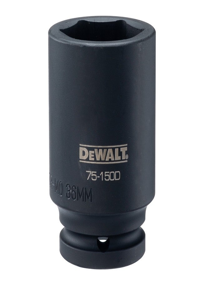 DEWALT 3/4" Drive Impact Socket Deep 6 PT 36MM
