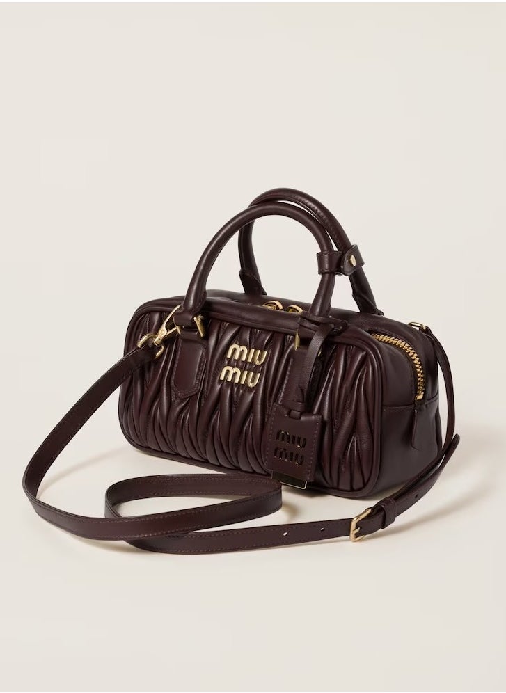 MIU - Small Arcadie Top Handle Bag in Matelassé Nappa Leather Crossbody Shoulder - Image 1