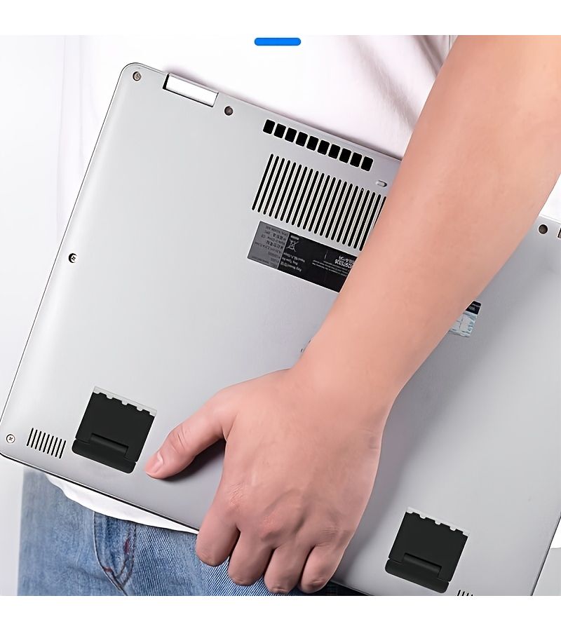 White Portable Laptop Cooling Stand 2 Pack Foldable Adjustable for Office Travel - Image 5