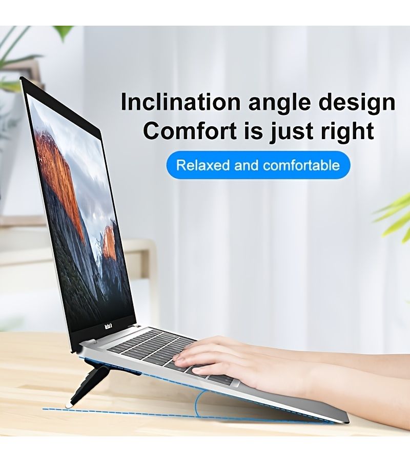 White Portable Laptop Cooling Stand 2 Pack Foldable Adjustable for Office Travel - Image 4