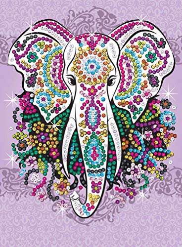 Sequin Art 1810 Elephant Craft Project from The Craft Teen Range 28 x 37 Centimetres Multicoloured 8311810 - Image 5