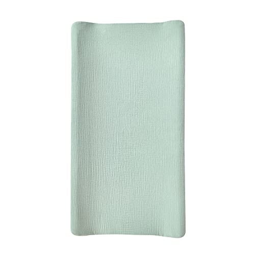 DONOMILO Muslin Changing Pad Cover,Ultra Soft Breathable Diaper Changing Table Cover for Baby Boys Girls,Neutral Fitted Changing Pad Sheets - Image 1