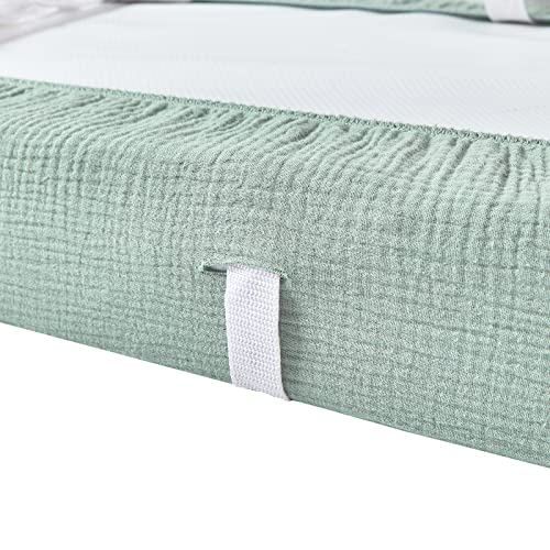 DONOMILO Muslin Changing Pad Cover,Ultra Soft Breathable Diaper Changing Table Cover for Baby Boys Girls,Neutral Fitted Changing Pad Sheets - Image 5