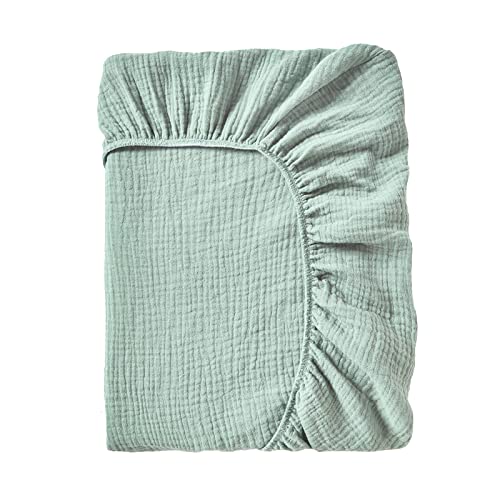 DONOMILO Muslin Changing Pad Cover,Ultra Soft Breathable Diaper Changing Table Cover for Baby Boys Girls,Neutral Fitted Changing Pad Sheets - Image 2