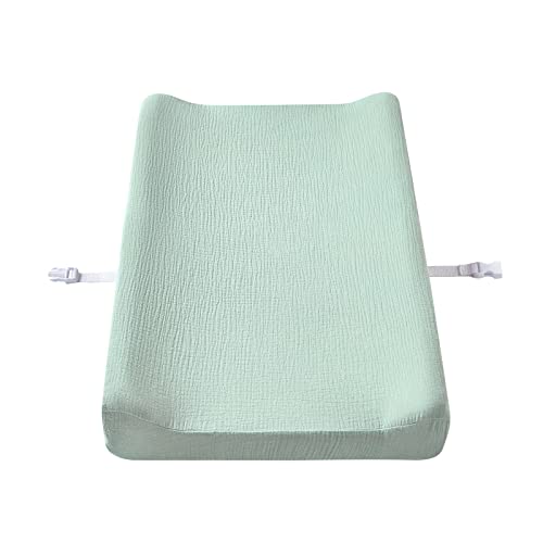 DONOMILO Muslin Changing Pad Cover,Ultra Soft Breathable Diaper Changing Table Cover for Baby Boys Girls,Neutral Fitted Changing Pad Sheets - Image 3