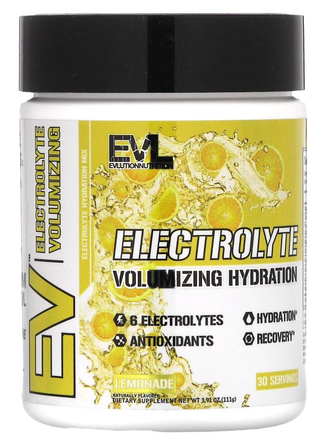 EVLUTION NUTRITION Electrolyte Volumizing Hydration Lemonade 3.91 oz (111 g) 