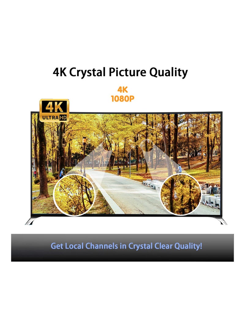 Zikra 4K 1080p Digital TV Antenna, HD TV Digital Antenna with Signal Booster Smart TV Supported Digital Antenna Free Local Channel TV Antenna for Smart TV and All Older TV's -Signal Booster 16FT Cable - Image 2