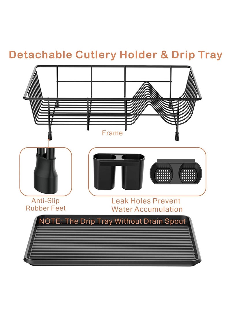S2C - Dish Rack Dish Drying Stand Dish Drainer Plate Rack Dish Kitchen Organizer Dish Drying Rack Countertop Large Antibacterial Kitchen Utensils Dish Racks Dish Stand - Image 1