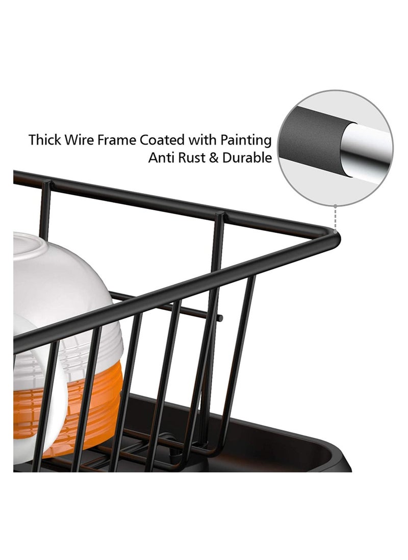S2C - Dish Rack Dish Drying Stand Dish Drainer Plate Rack Dish Kitchen Organizer Dish Drying Rack Countertop Large Antibacterial Kitchen Utensils Dish Racks Dish Stand - Image 1