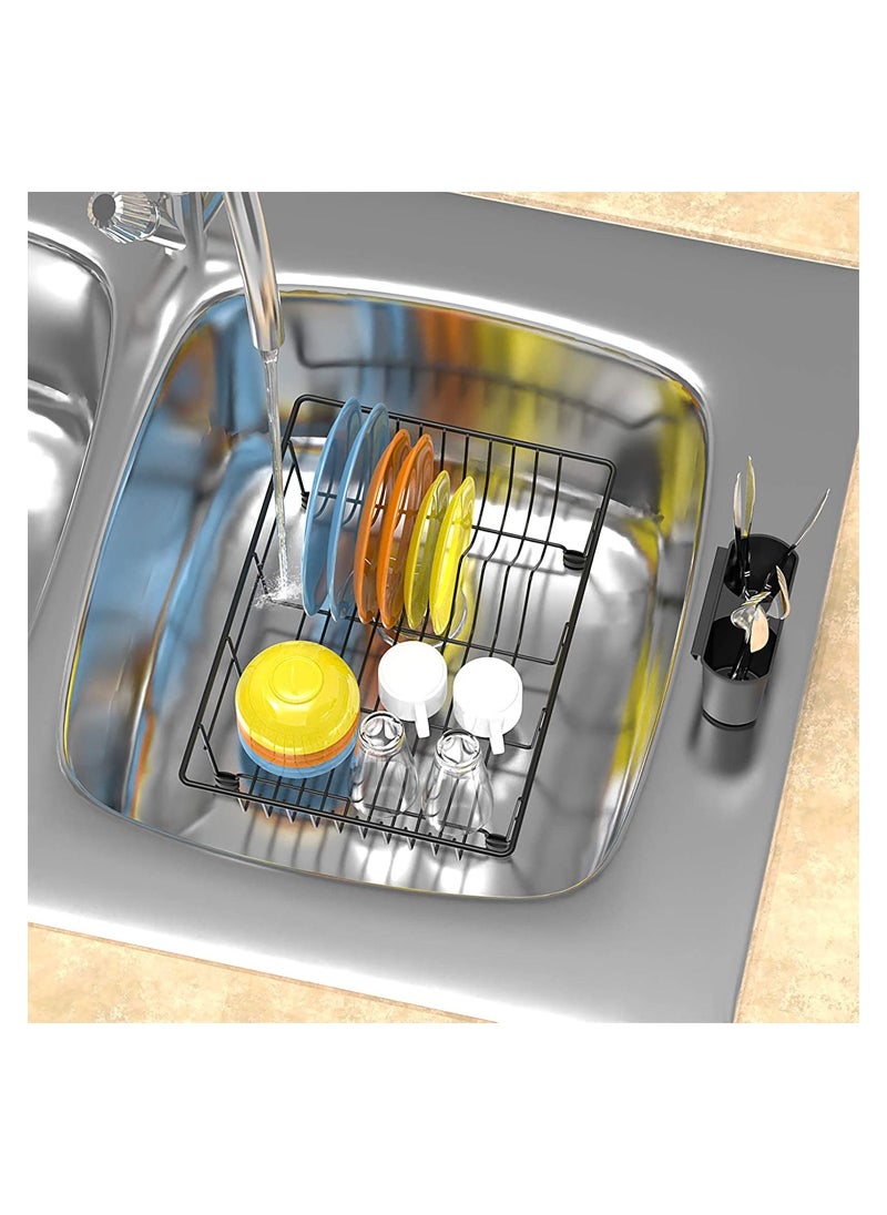 S2C - Dish Rack Dish Drying Stand Dish Drainer Plate Rack Dish Kitchen Organizer Dish Drying Rack Countertop Large Antibacterial Kitchen Utensils Dish Racks Dish Stand - Image 1