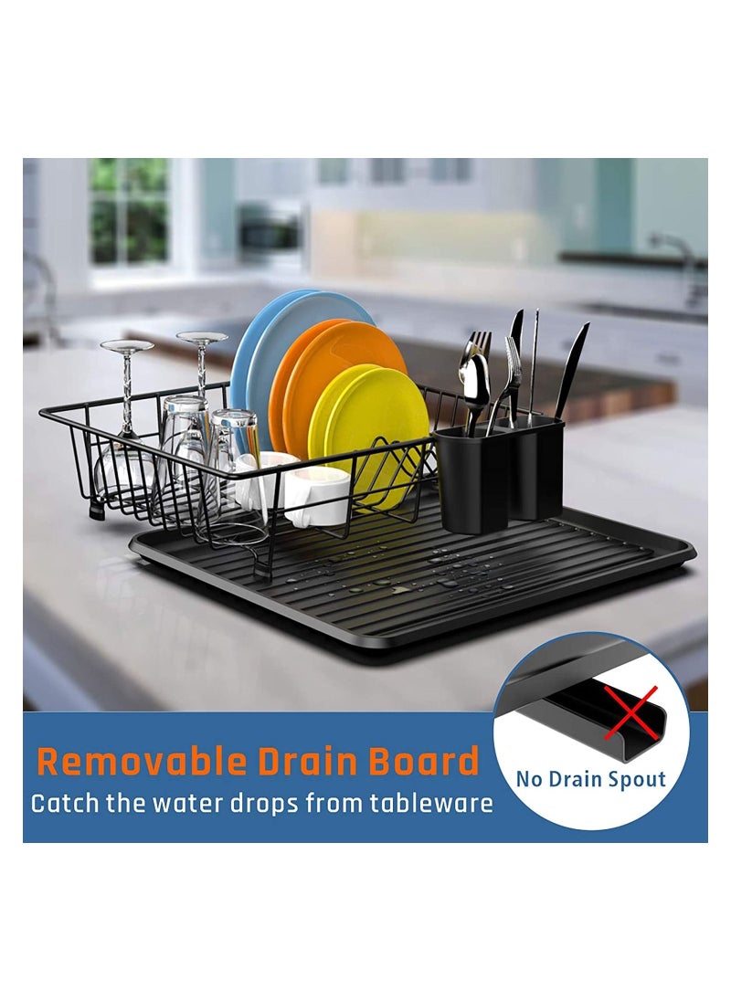 S2C - Dish Rack Dish Drying Stand Dish Drainer Plate Rack Dish Kitchen Organizer Dish Drying Rack Countertop Large Antibacterial Kitchen Utensils Dish Racks Dish Stand - Image 1