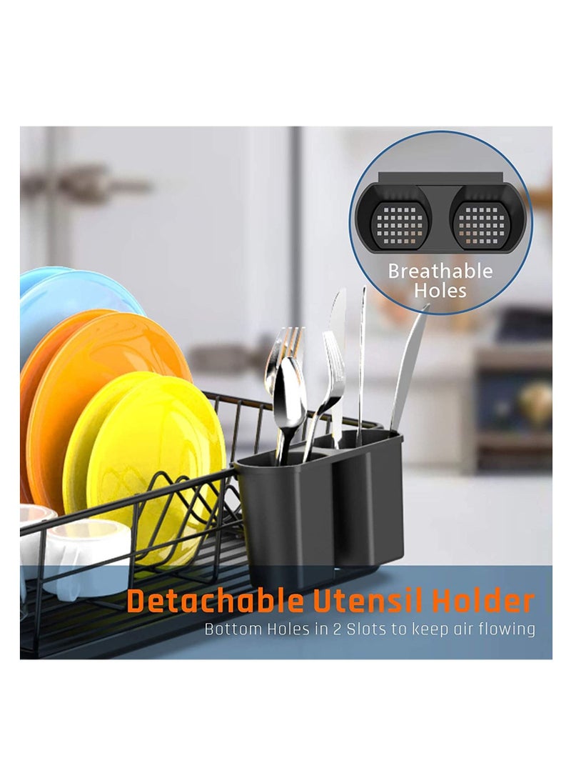S2C - Dish Rack Dish Drying Stand Dish Drainer Plate Rack Dish Kitchen Organizer Dish Drying Rack Countertop Large Antibacterial Kitchen Utensils Dish Racks Dish Stand - Image 1