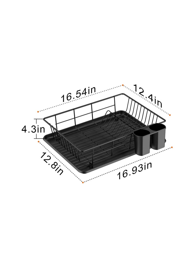 S2C - Dish Rack Dish Drying Stand Dish Drainer Plate Rack Dish Kitchen Organizer Dish Drying Rack Countertop Large Antibacterial Kitchen Utensils Dish Racks Dish Stand - Image 1