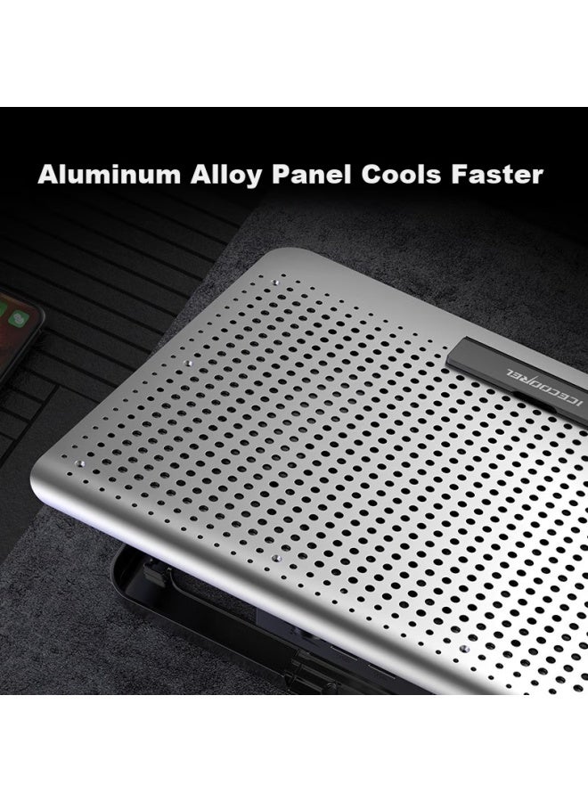 ICE COOREL Kuorui Bingzun D18 Laptop Cooling Pad, Aluminum Alloy Stand, Adjustable Height Laptop Stand, Cooling Pad For Huawei, Lenovo, Thinkpad, Asus, And Other Laptops - Image 4