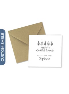Share the Love Personalised Merry Christmas Greeting Card - Elegant Design with Custom Message Option  - Image 1