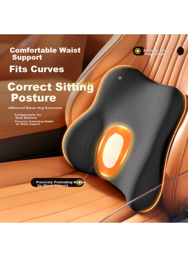 Witgoer Car Headrest And Lumbar Support Set, Neck Pillow And Back Cushion For Driver's Seat, Lumbar Support Pad For Office Use - Image 2