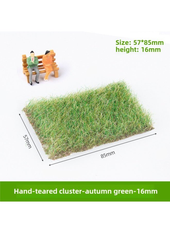 null - Artificial Grass Cluster Flower Cluster Flower Sand Table Building Model Material Miniature Landscape Diy Handmade Flower Plant-Color:Hand-teared Cluster-autumn Green-16mm - Image 1