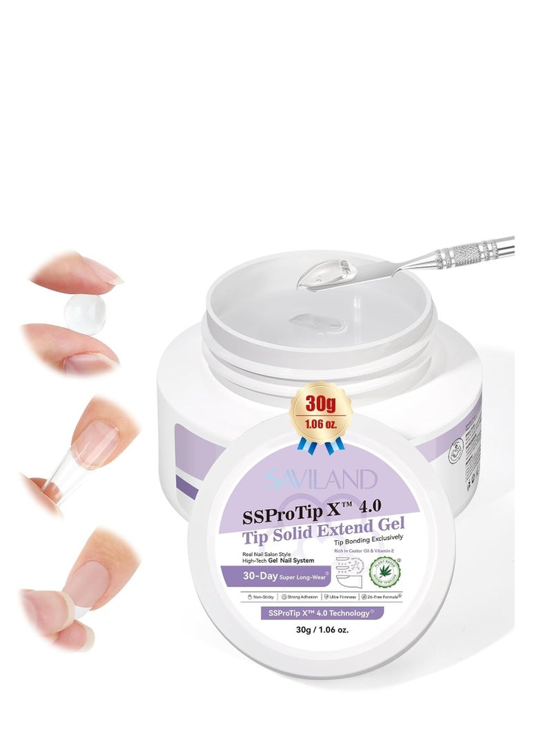 Saviland - SAVILAND 30g Solid Nail Glue Gel: 30-Day Long Wear 2025 Gel Nail Glue Solid Gel Strong Adhesive for False Tips 3D Sculpture U V Nail Enthusiasts Home DIY - Image 1