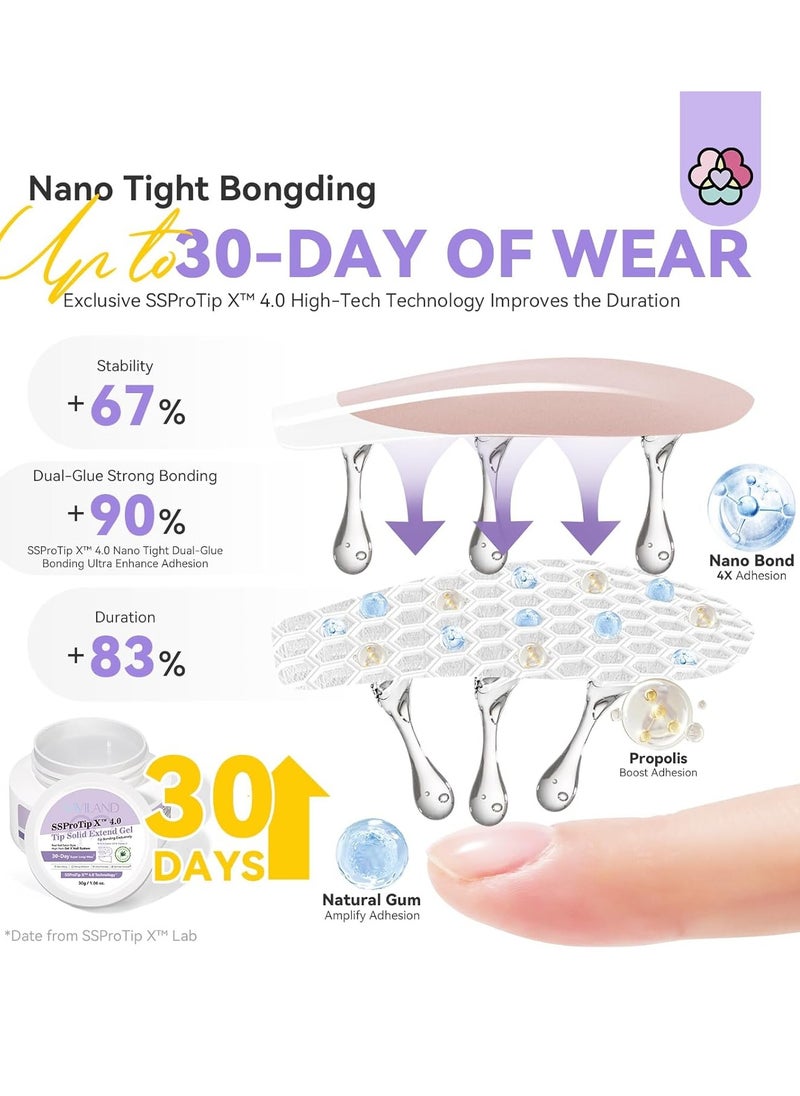 Saviland - SAVILAND 30g Solid Nail Glue Gel: 30-Day Long Wear 2025 Gel Nail Glue Solid Gel Strong Adhesive for False Tips 3D Sculpture U V Nail Enthusiasts Home DIY - Image 1