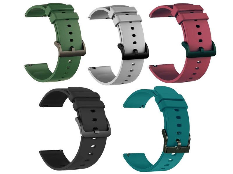 IIK COLLECTION 22mm Silicone Strap for Smart Watches|combo pack of strap Compatible with Noise, Fireboltt, Boat Xtend, Pebble, Boat, Boat Flash, Noise Color fit,Ultra Smart Watch & All Watches - Image 1