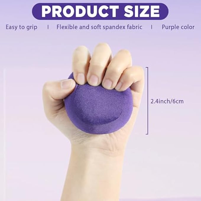 Bornerwhite 6 Pack Lavender Scented Stress Balls Fidget Toys for Adults Anxiety Stress Relief Hand Workout Purple Squeeze Ball Lavender Fragrance Ideal for Home & Office - Image 2