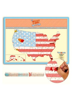MARGOUN Scratch Off Map of The United Stated of America USA Travel Map Wall Poster  - Image 5
