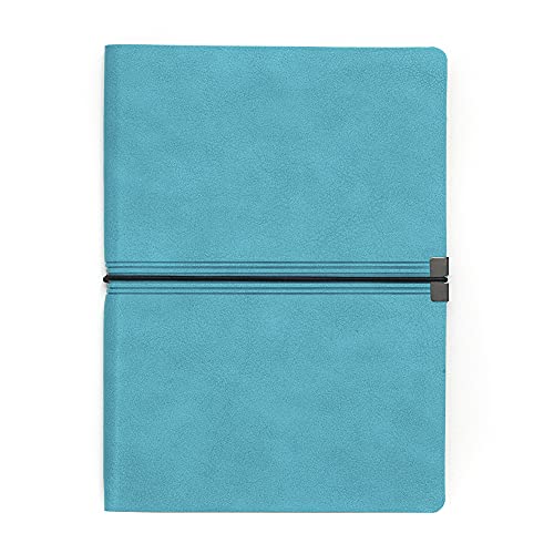 REGAL Exclusive A-5 PU Leather Notebook Diary Journal, Modern and Trendy Flexible Cover design with unique Elastic Band Closure,192 pages, 80 gsm (Turquoise) - Image 1