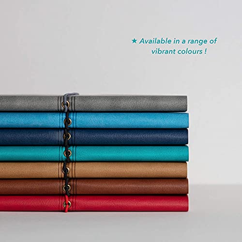 REGAL Exclusive A-5 PU Leather Notebook Diary Journal, Modern and Trendy Flexible Cover design with unique Elastic Band Closure,192 pages, 80 gsm (Turquoise) - Image 4