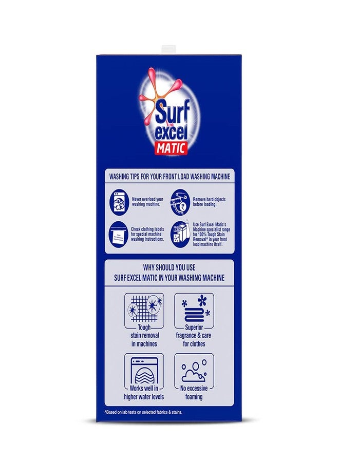 سيرف إيكسل مسحوق غسيل Surf Excel Matic للغسالات ذات التحميل الأمامي 4 كجم - للغسالات ذات التحميل الأمامي، بالإضافة إلى سائل غسيل Surf Excel 3 في 1 Smart Shots للغسالات ذات التحميل الأمامي والعلوي (مجموعة كومبو) - Image 4