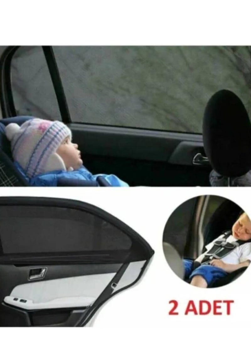 HL Car Window Sun Shade Side Window Sunshades Cling Sunshade For Car Windows Sun Glare And UV Rays Protection For Your Child Baby Side Window Car Sun Shades 2 Pack Universal - Image 3