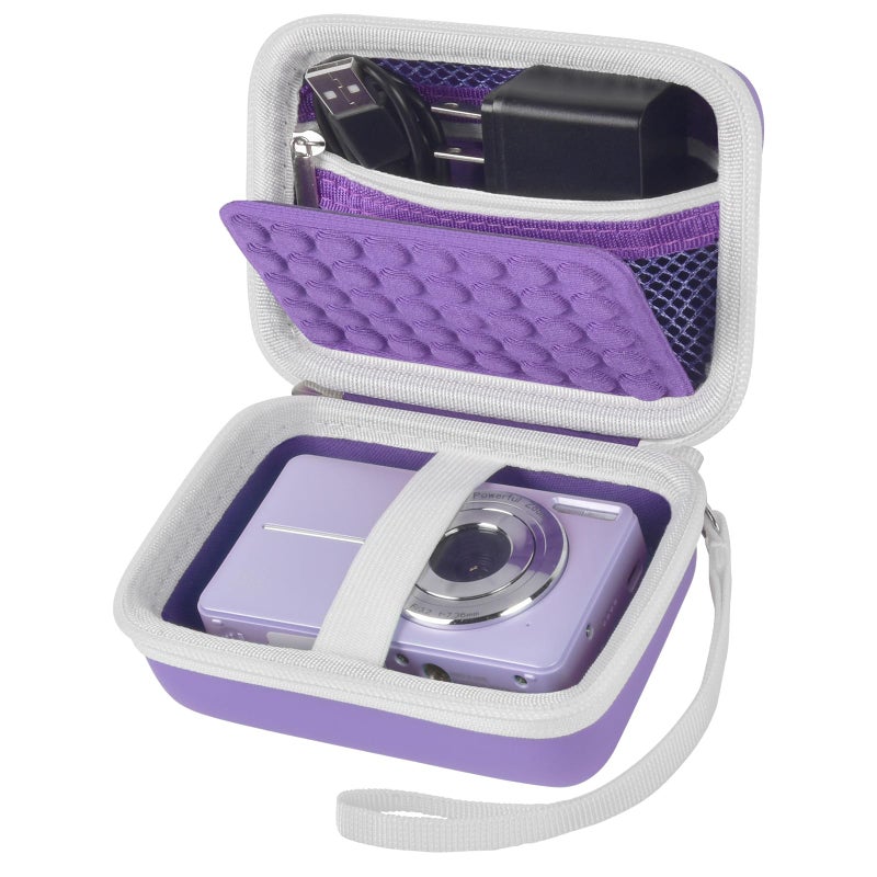 Boobowl Digital Camera Case Compatible with Yifecial/for EROOLU/for VAHOIALD/for Kaisoon/for Kodak Pixpro/for Canon PowerShot ELPH 180 190/ for Sony DSCW800 DSCW830 Digital Cameras for Travel (Purple) - Image 1