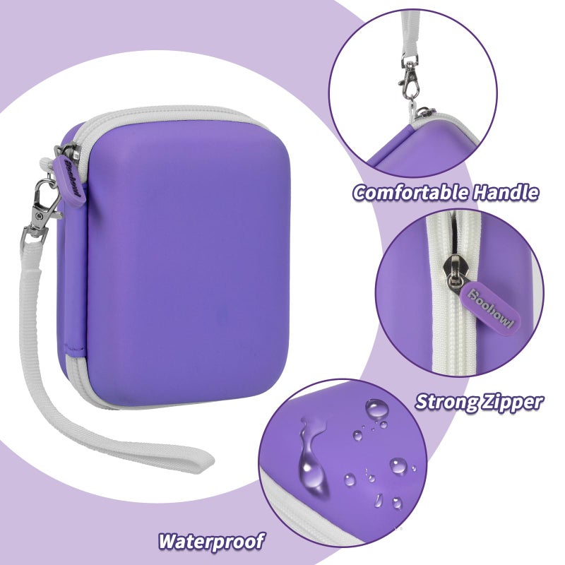 Boobowl Digital Camera Case Compatible with Yifecial/for EROOLU/for VAHOIALD/for Kaisoon/for Kodak Pixpro/for Canon PowerShot ELPH 180 190/ for Sony DSCW800 DSCW830 Digital Cameras for Travel (Purple) - Image 4