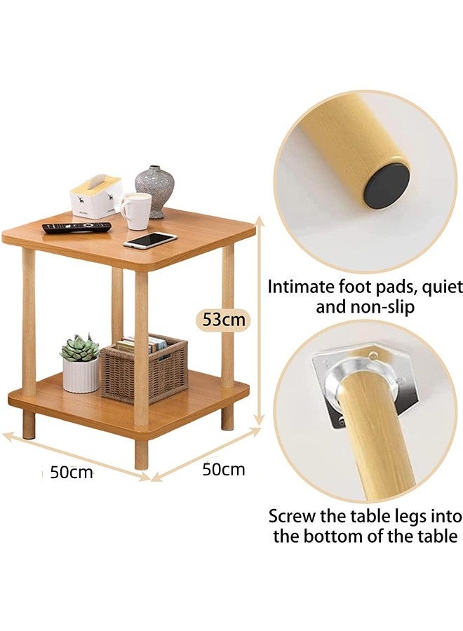 JCB CHIC Sofa side table, light luxury living room, home balcony, small square table, double-layer small apartment, Italian style bedroom, bedside storage - Image 2