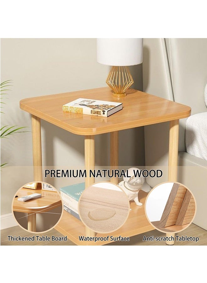 JCB CHIC Sofa side table, light luxury living room, home balcony, small square table, double-layer small apartment, Italian style bedroom, bedside storage - Image 3