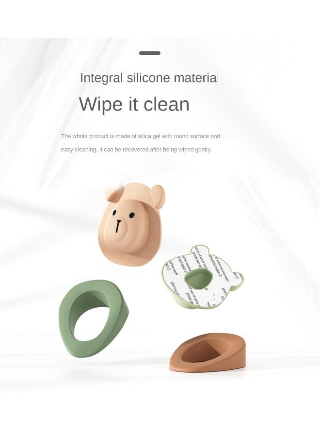 ماركة غير محددة ممسك باب، ممسك باب مطاطي، ممسكات أبواب مطاطية Silicon، حوامل لحماية الأرضية والجدران مع قاعدة تخزين، 2 قطع  - Image 5