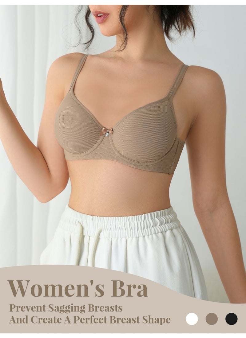 Generic 3Pcs Women Bra Underwire Support Ideal for Everyday Wear Soft Durable  - Image 4