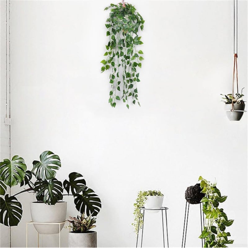 Hemoton Ivy Garland Artificial Hanging Ivy Fake Vine Garland Greenery Garland Indoor Plant Hanging Fake Plants Fake Scindapsus Fake Greenery Vine Plants Faux Plant Sweet Potato Green Dill - Image 1